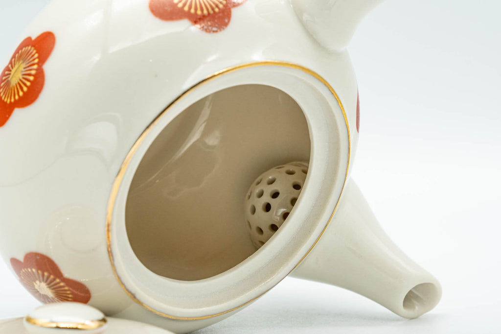 Japanese Kyusu - Floral Kutani-yaki Debeso Teapot - 275ml