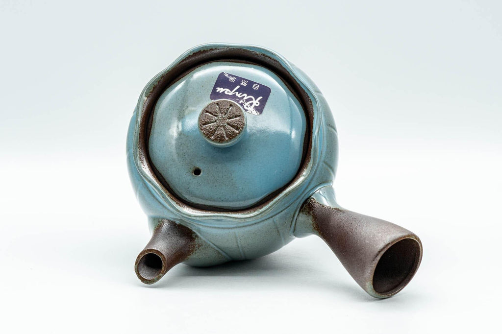 Japanese Kyusu - Teal Blue Glazed Banko-yaki Teapot - 300ml