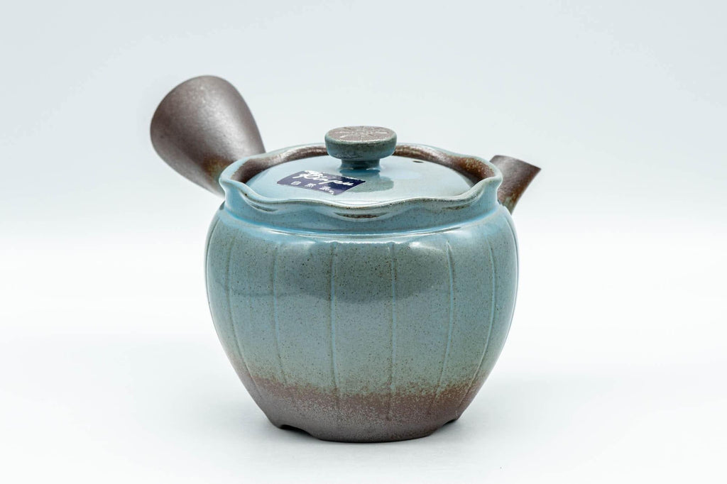 Japanese Kyusu - Teal Blue Glazed Banko-yaki Teapot - 300ml