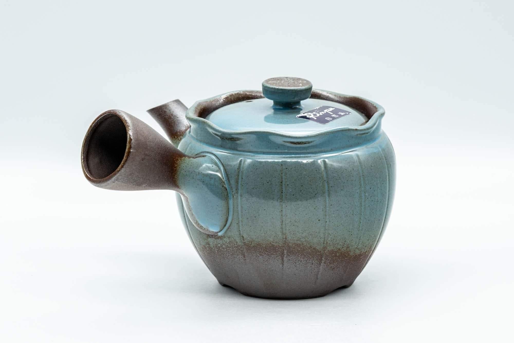 Japanese Kyusu - Teal Blue Glazed Banko-yaki Teapot - 300ml
