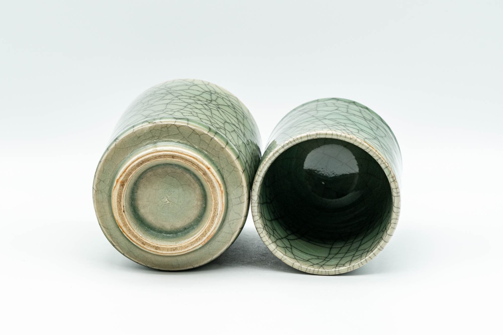 Japanese Teacups - Pair of Meoto Obori Soma-yaki Yunomi