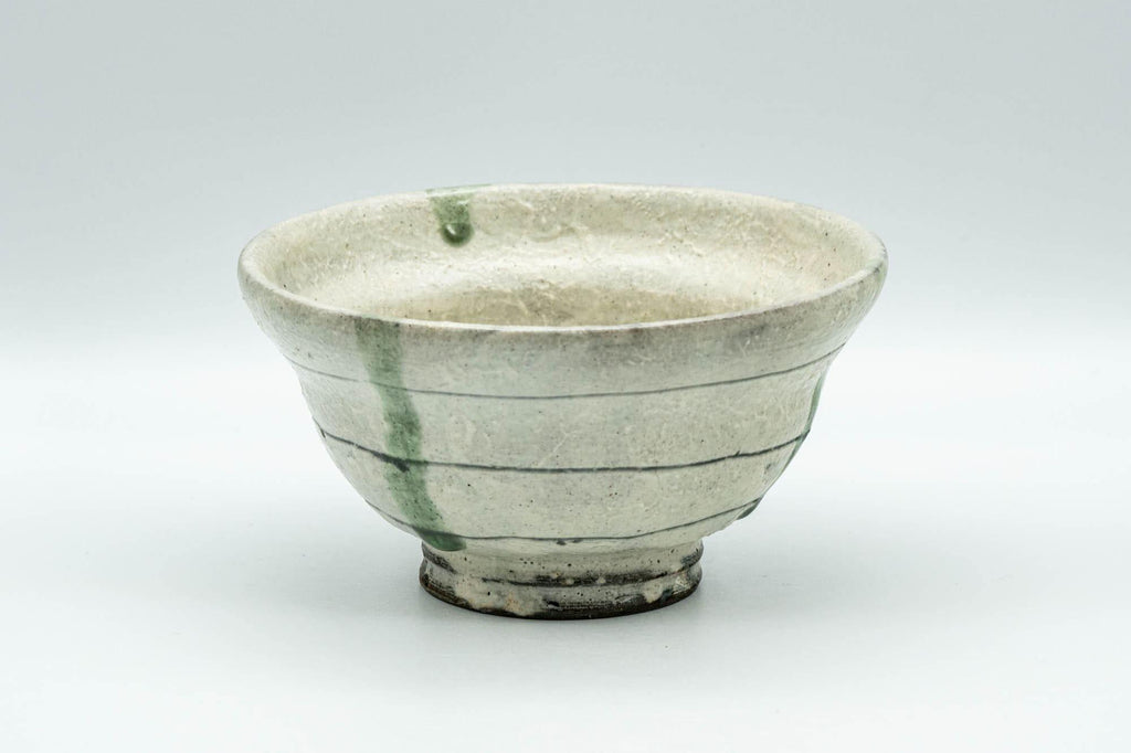 Japanese Matcha Bowl - White Textured Ido-gata Chawan - 200ml