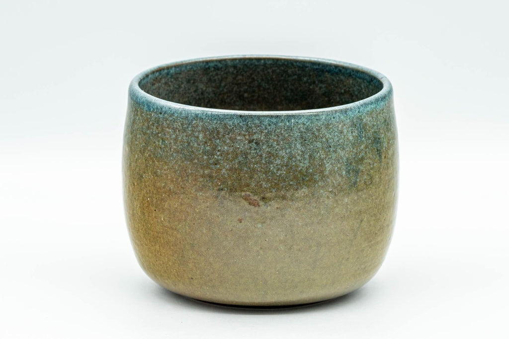 Japanese Matcha Bowl - Beige and Blue Crazed Glaze Chawan - 350ml