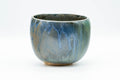 Japanese Matcha Bowl - Blue Drip-Glazed Tsutsu-gata Chawan - 600ml