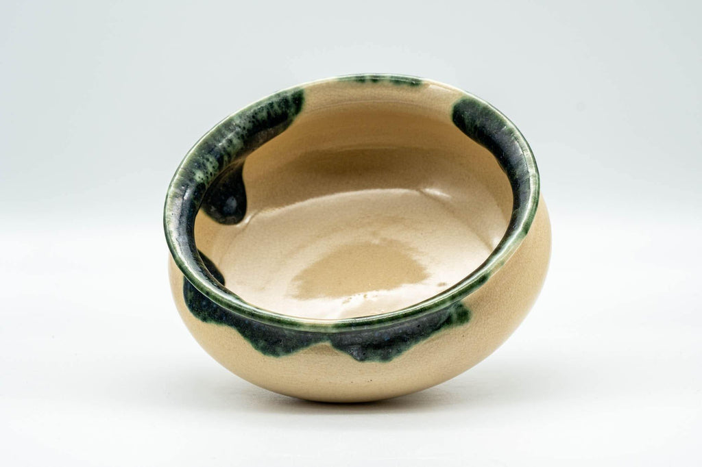 Japanese Kensui - Drip Glazed Oribe-yaki Water Bowl - 350ml