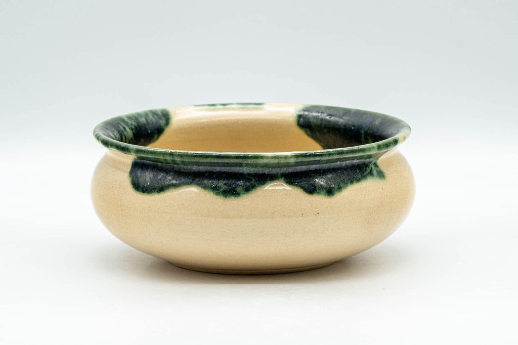 Japanese Kensui - Drip Glazed Oribe-yaki Water Bowl - 350ml