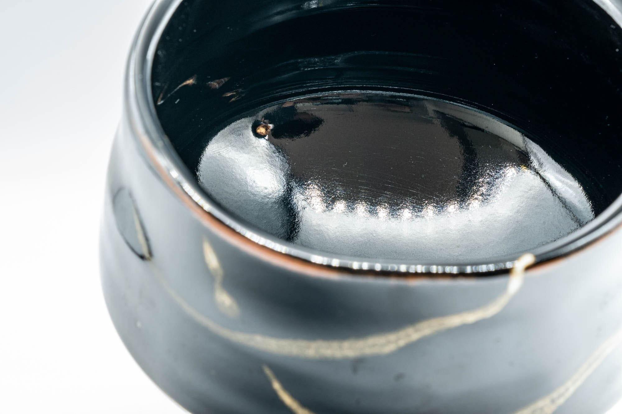 Japanese Matcha Bowl - Jet Black Hantsutsu-gata Chawan - 450ml