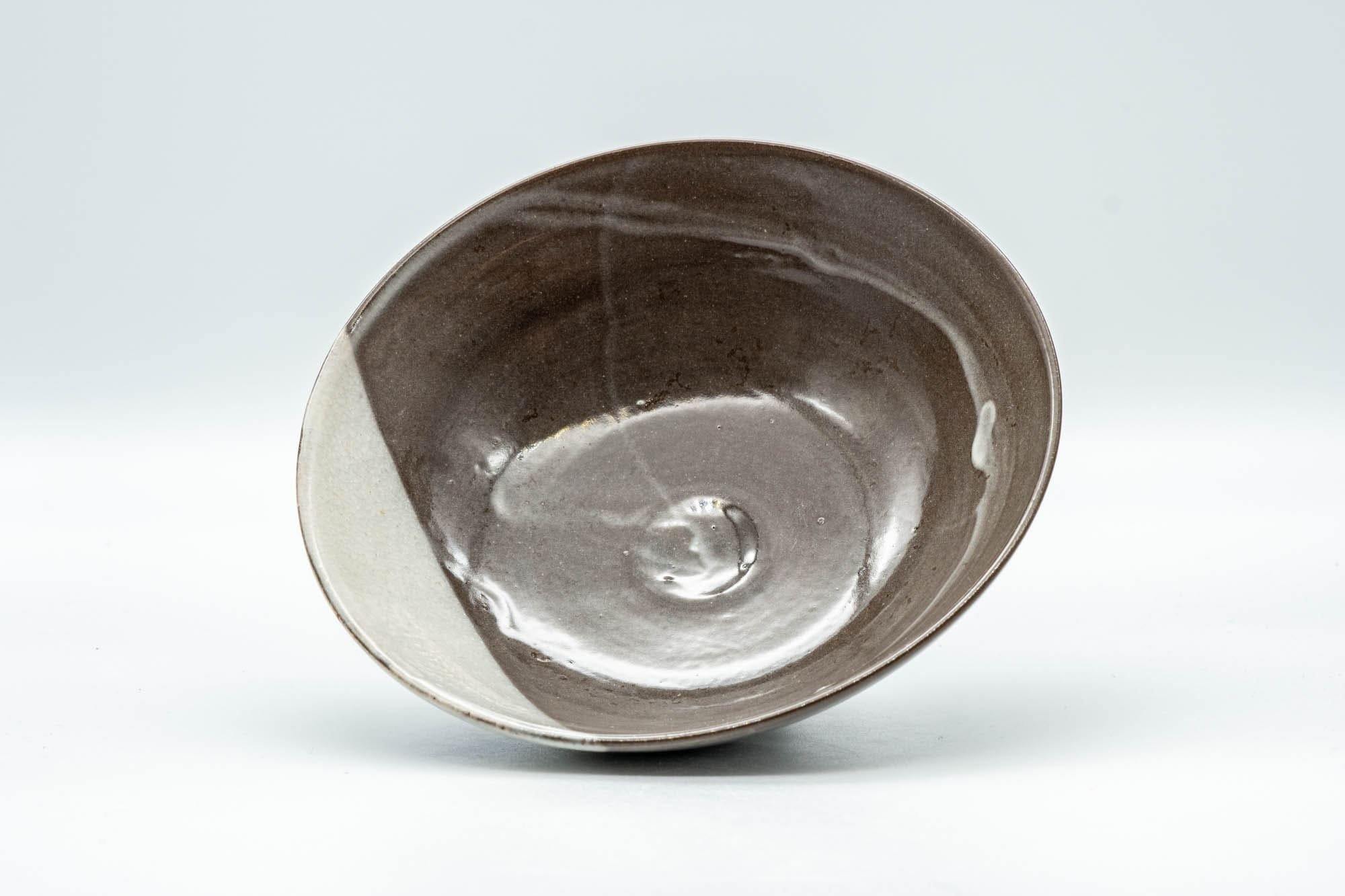 Japanese Matcha Bowl - Floral White Glazed Summer Chawan - 150ml