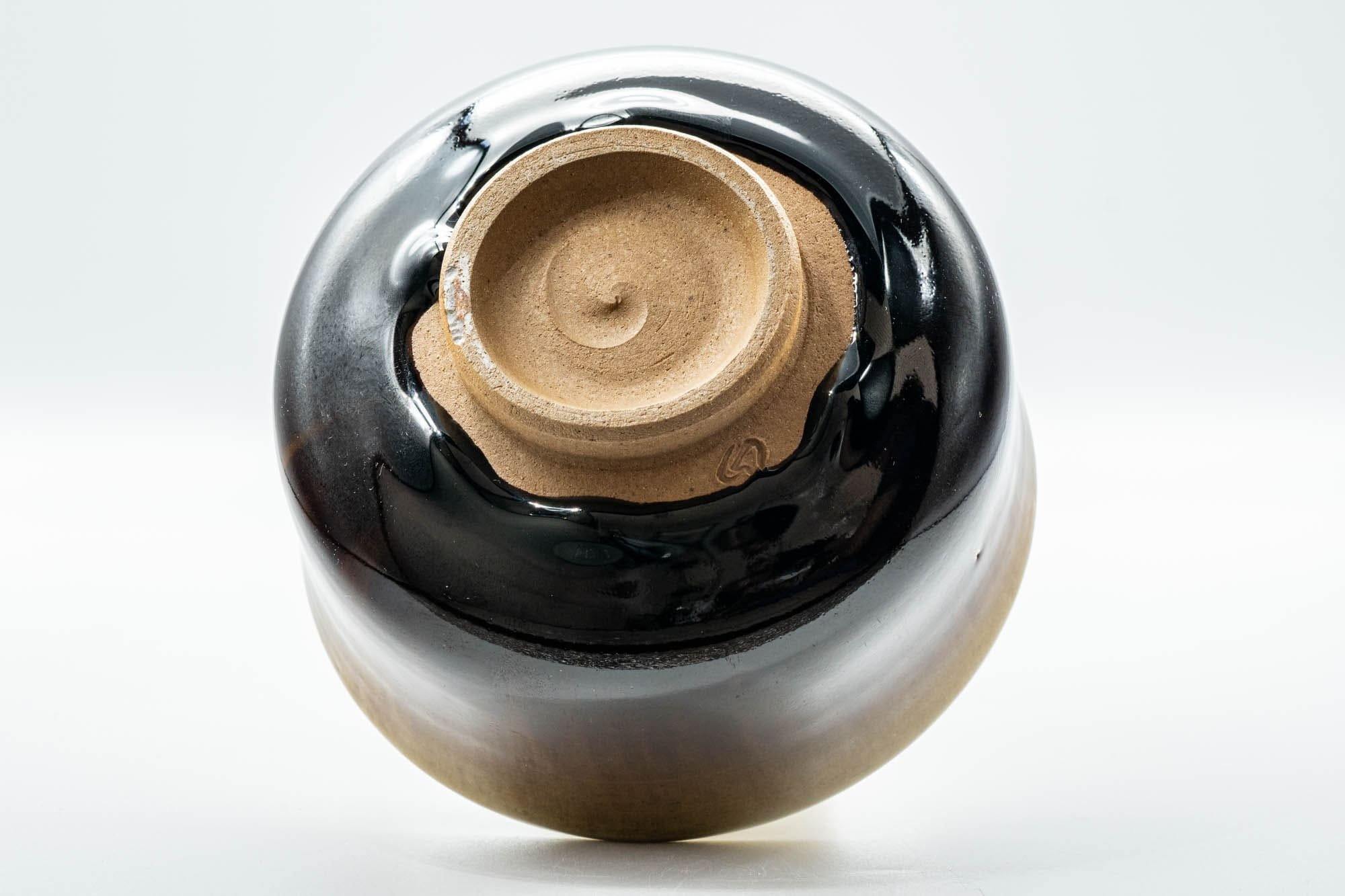 Japanese Matcha Bowl - Orange and Brown Drip-Glazed Chawan - 500ml