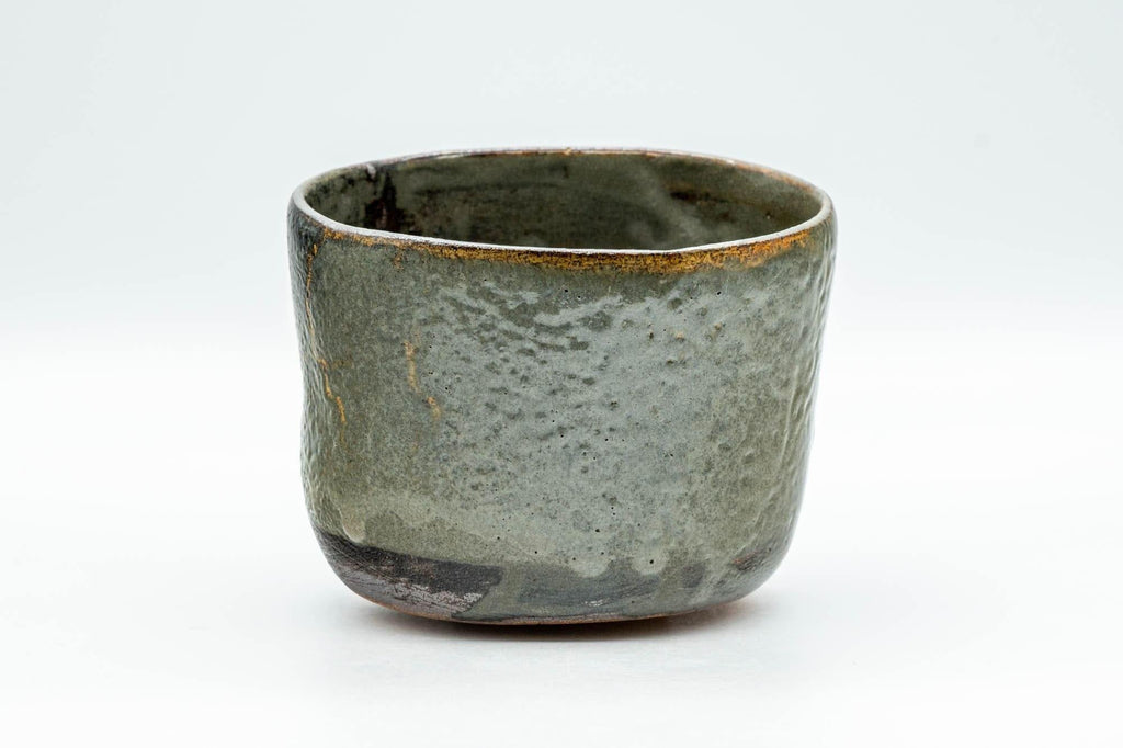 Japanese Matcha Bowl - Green Drip-Glazed Wabi-Sabi Winter Chawan - 300ml