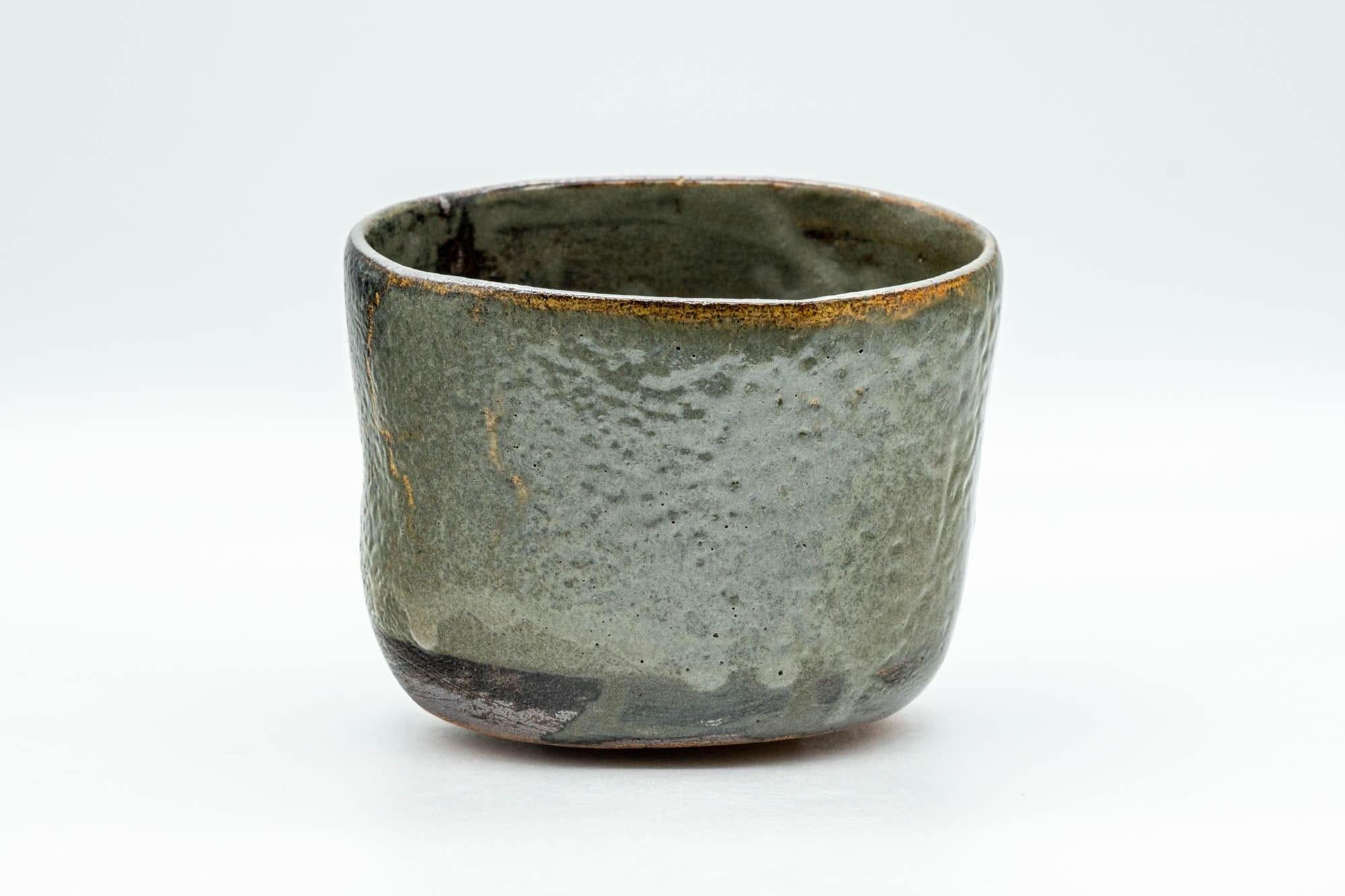 Japanese Matcha Bowl - Green Drip-Glazed Wabi-Sabi Winter Chawan - 300ml