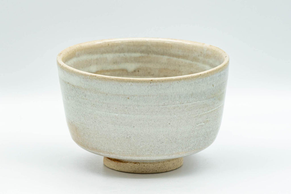 Japanese Matcha Bowl - White Drip-Glazed Hantsutsu-gata Chawan - 400ml
