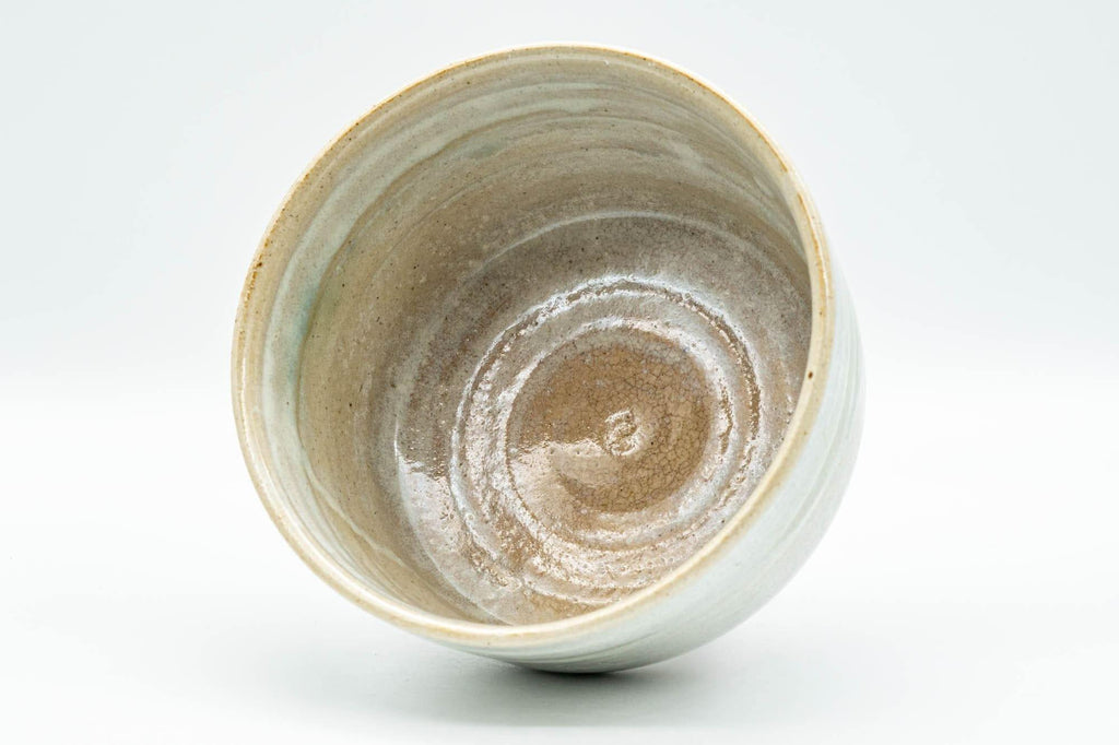 Japanese Matcha Bowl - White Drip-Glazed Hantsutsu-gata Chawan - 400ml
