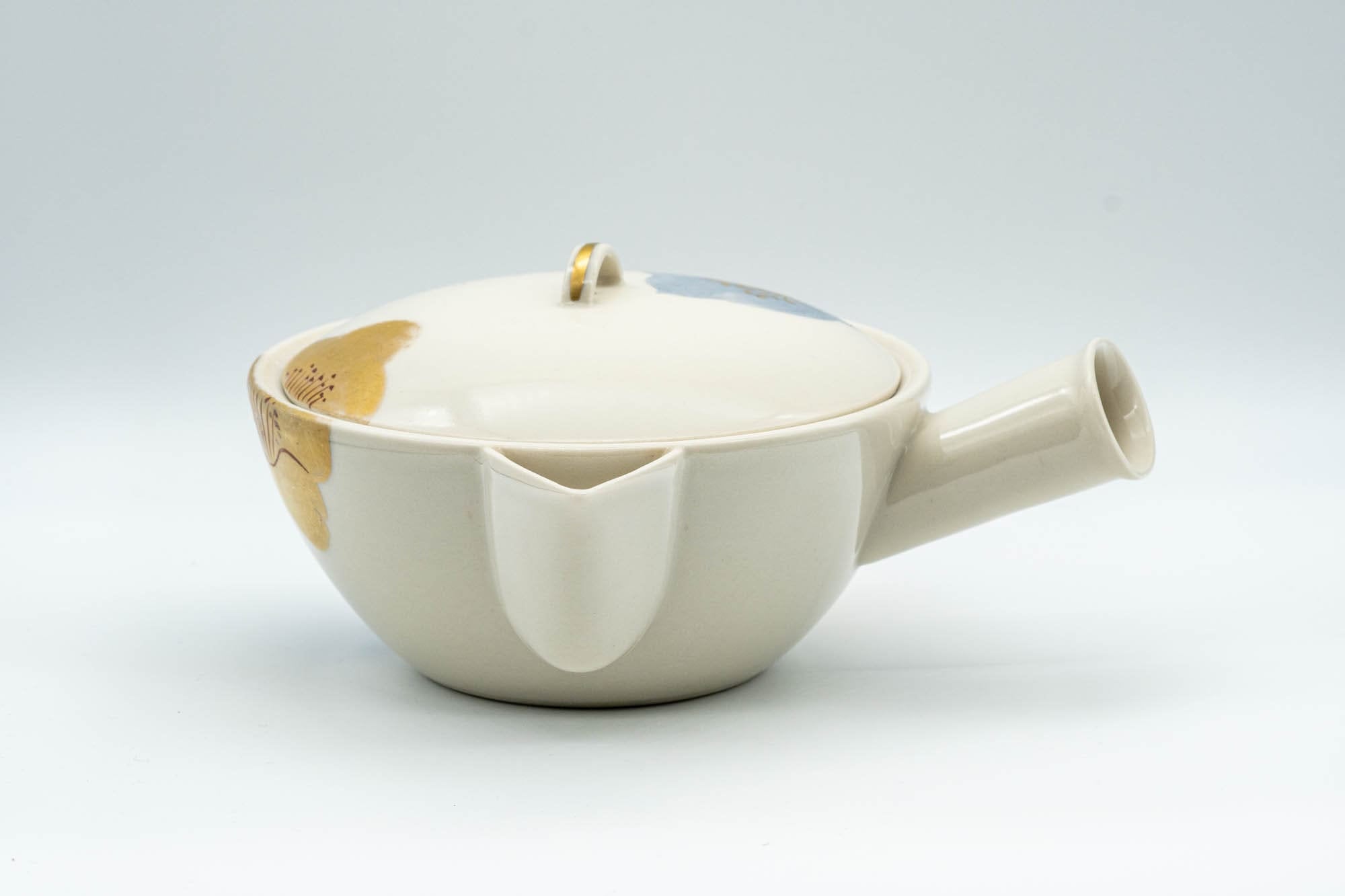 Japanese Kyusu - Floral Porcelain Debeso Teapot - 400ml