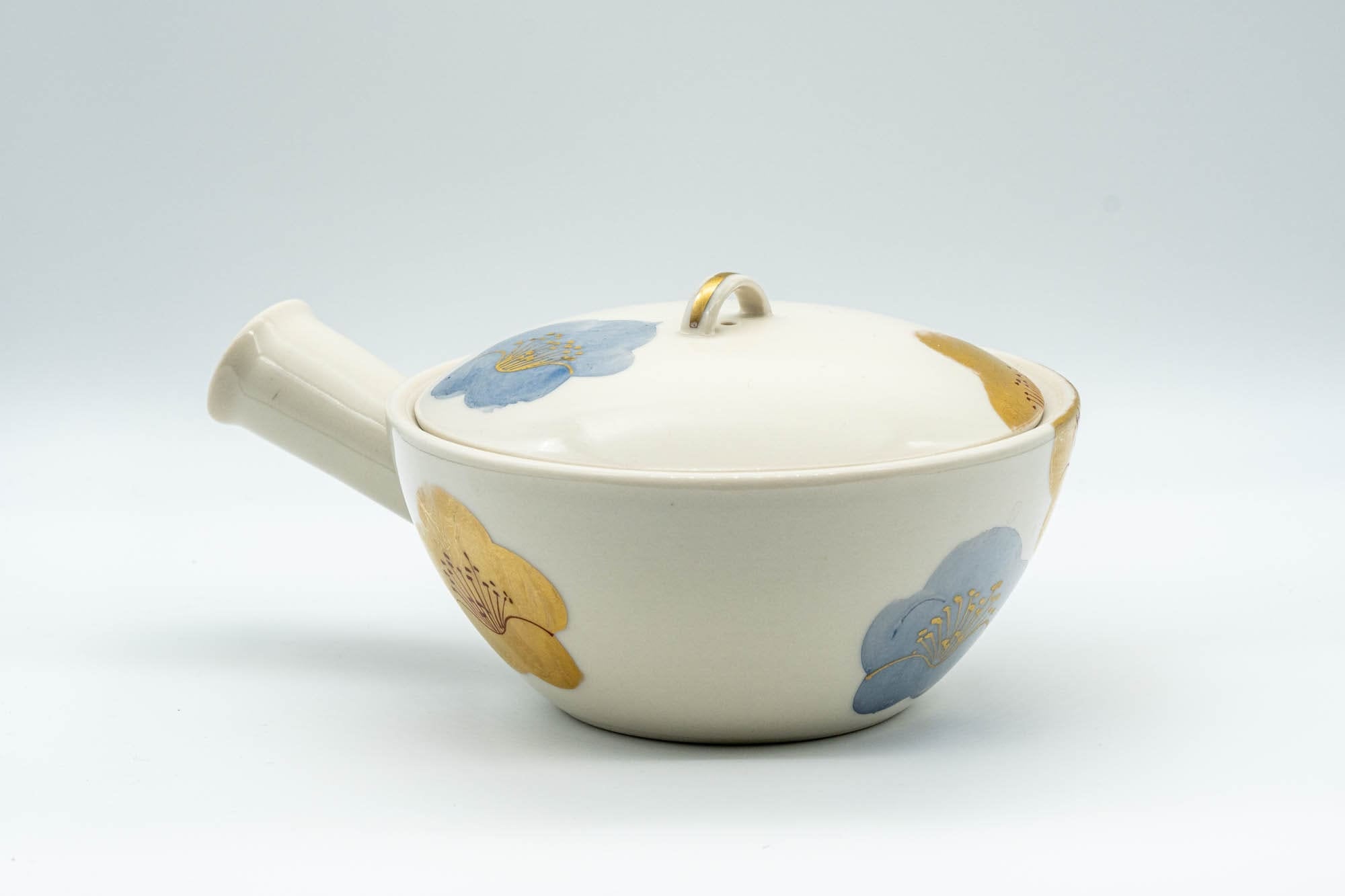 Japanese Kyusu - Floral Porcelain Debeso Teapot - 400ml