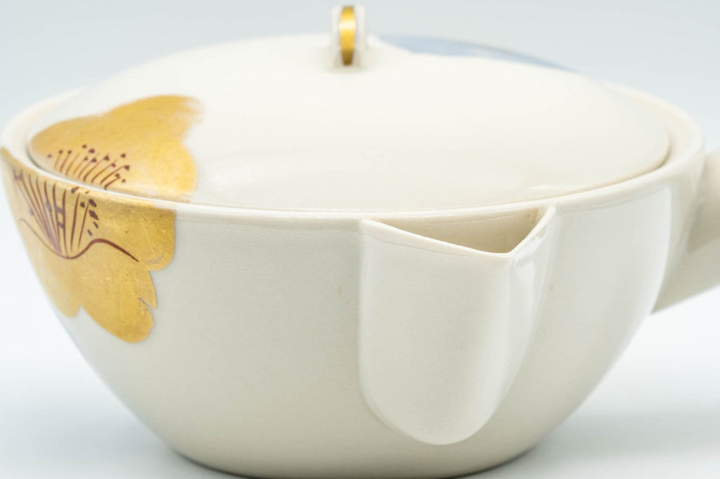 Japanese Kyusu - Floral Porcelain Debeso Teapot - 400ml