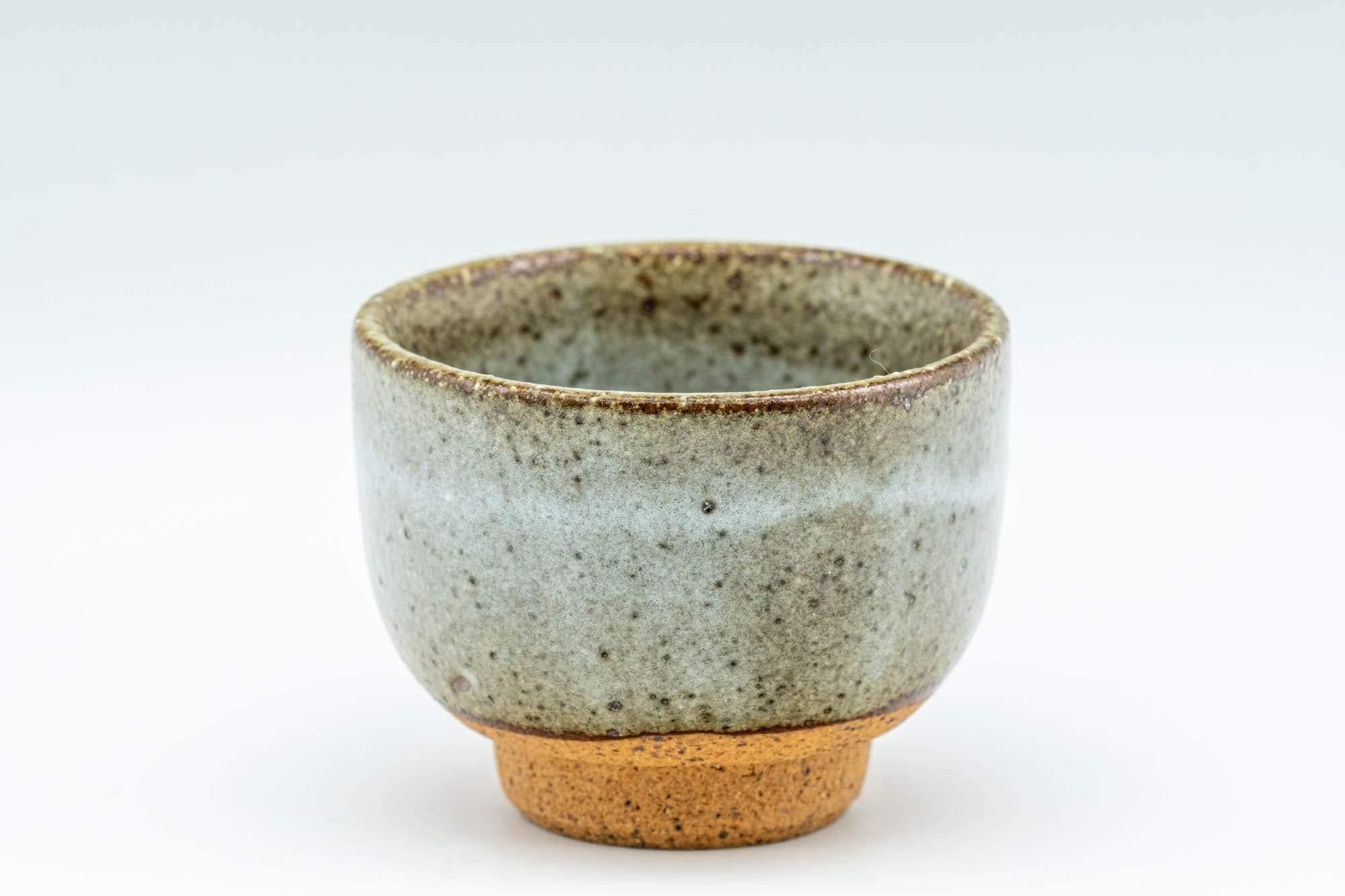 Japanese Teacups - Set of 3 Orange, White, and Grey-Green Guinomi - 35ml