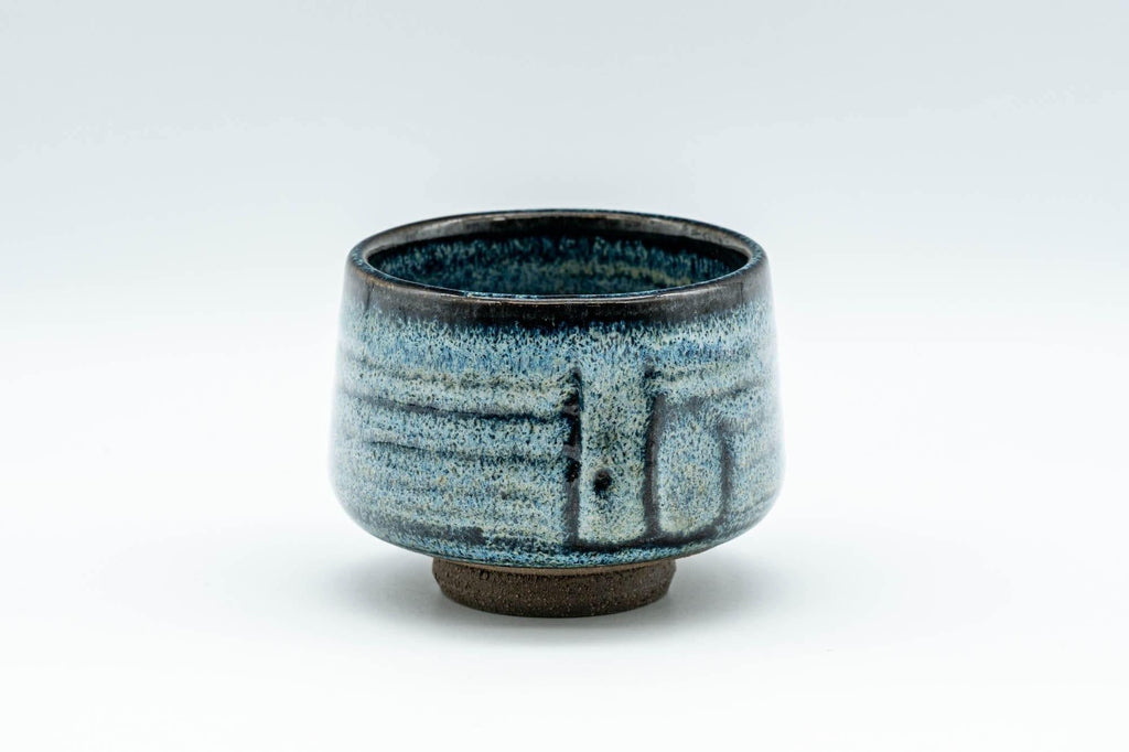 Japanese Teacup - Blue Hare's Fur Glazed Yunomi - 80ml