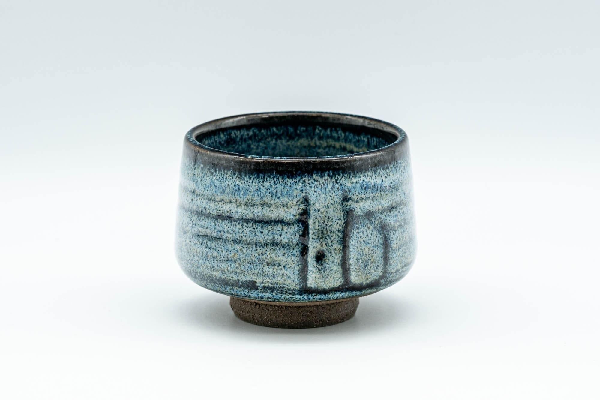 Japanese Teacup - Blue Hare's Fur Glazed Yunomi - 80ml