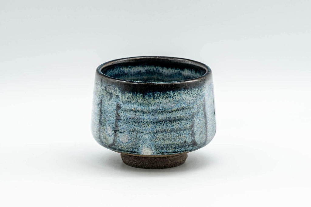 Japanese Teacup - Blue Hare's Fur Glazed Yunomi - 80ml