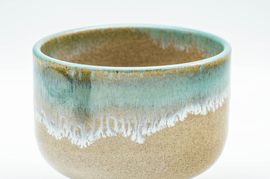 Japanese Teacups - Pair of Drip-Glazed Agano-yaki Yunomi - 140ml