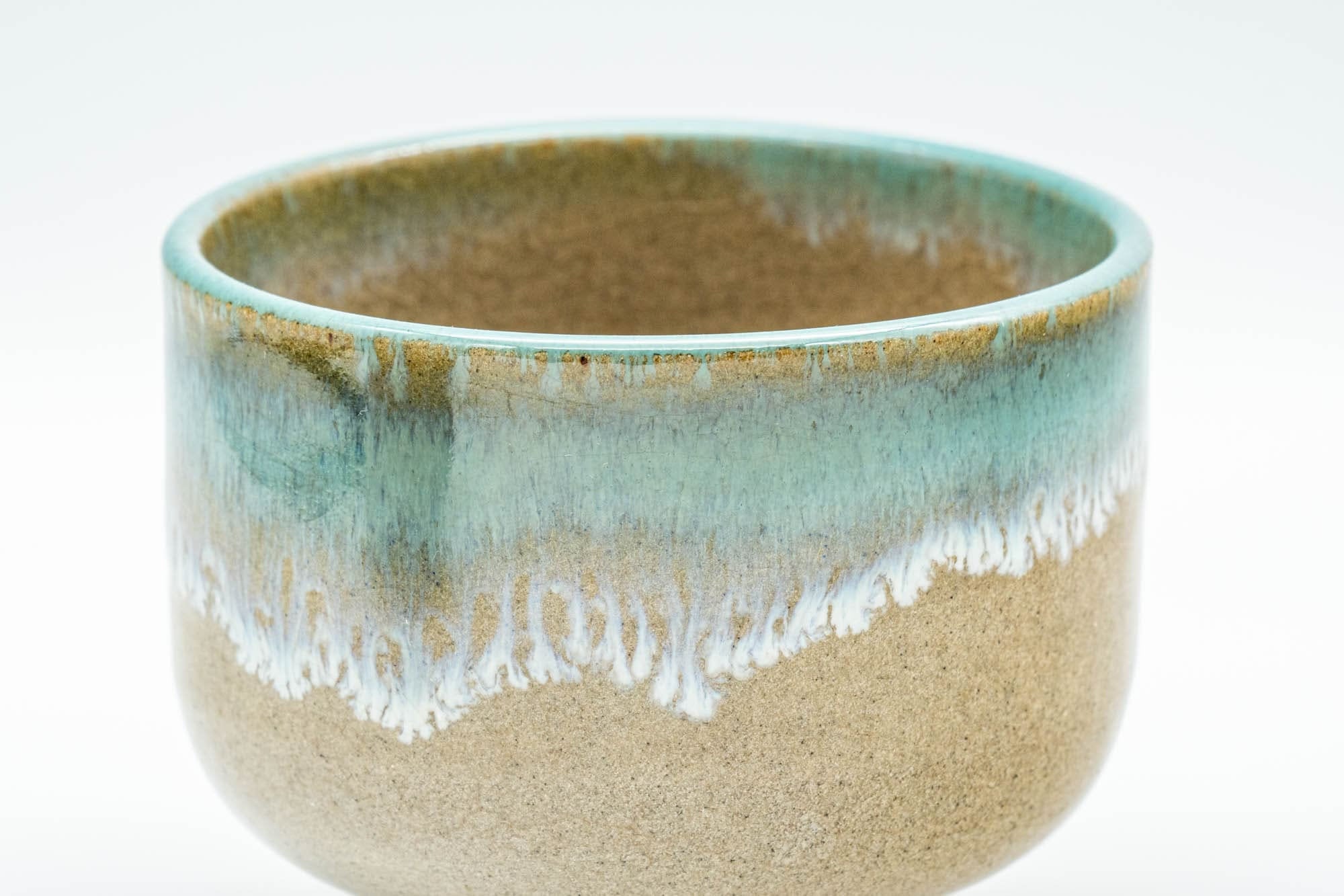 Japanese Teacups - Pair of Drip-Glazed Agano-yaki Yunomi - 140ml