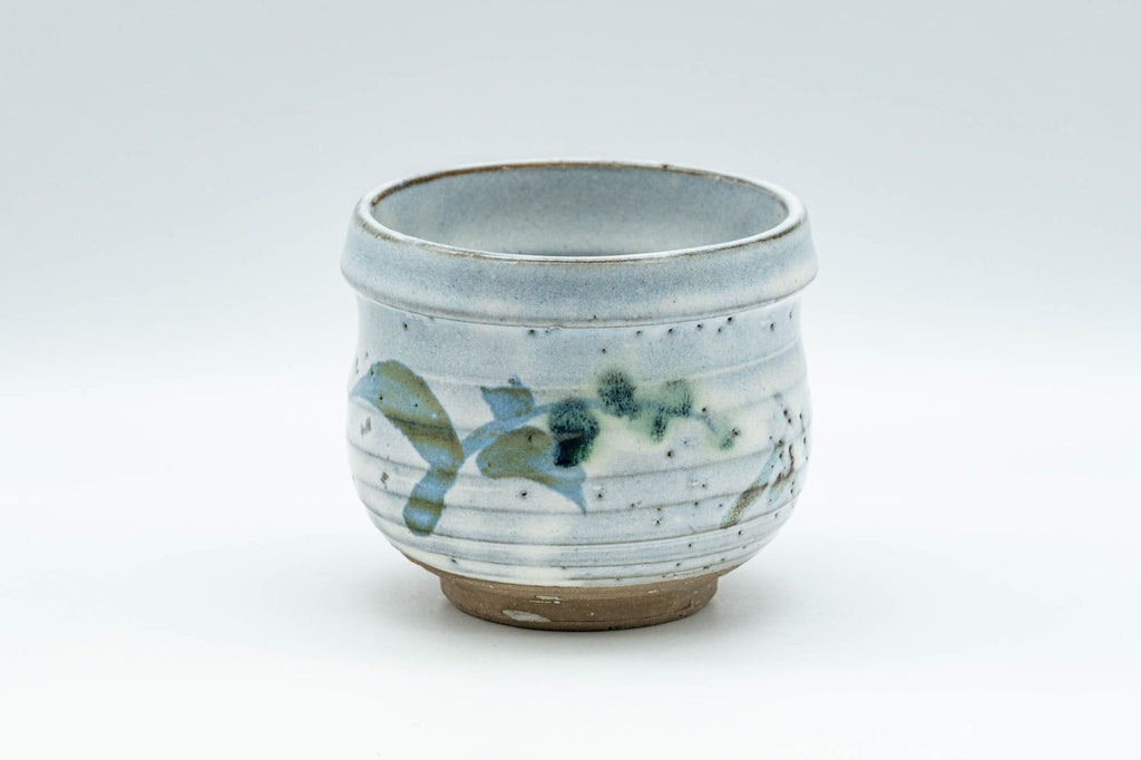 Japanese Teacup - Spiral White Glazed Yunomi - 160ml