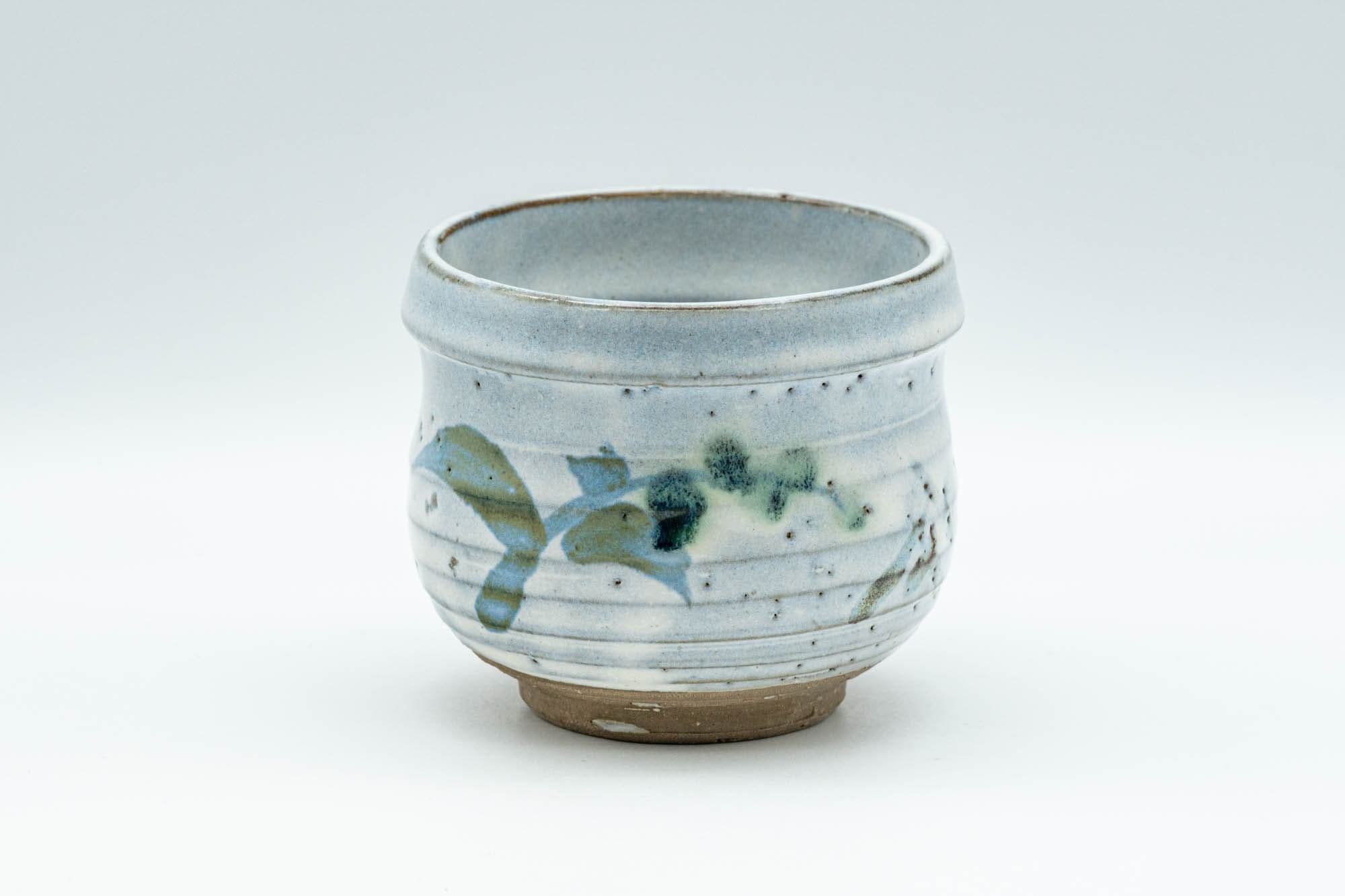 Japanese Teacup - Spiral White Glazed Yunomi - 160ml
