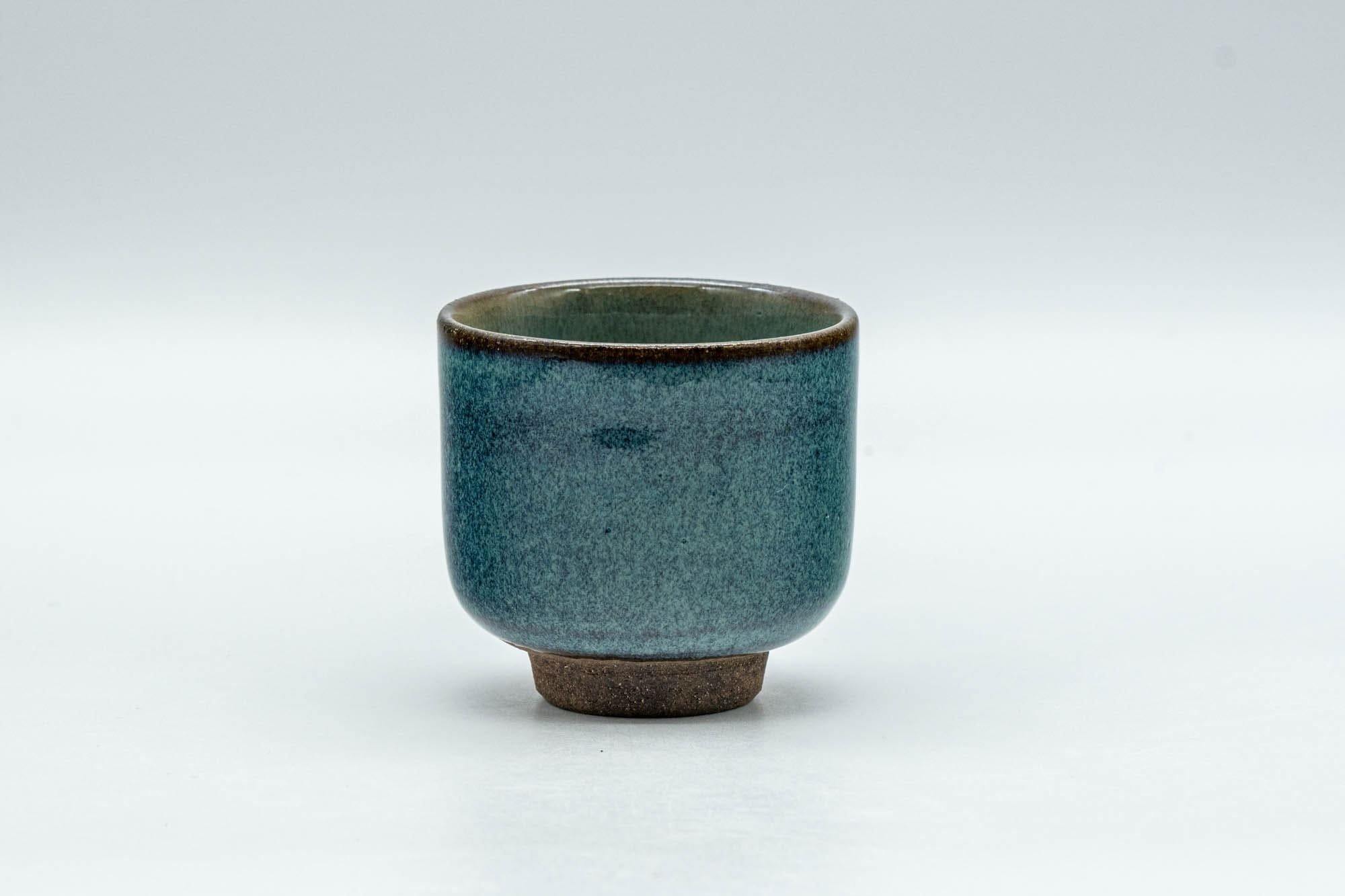 Japanese Teacup - Turquoise Blue Hare's Fur Glazed Guinomi - 40ml