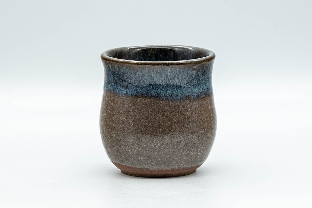 Japanese Teacup - Curvy Hare's Fur Drip Glazed Yunomi - 125ml