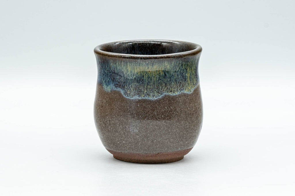 Japanese Teacup - Curvy Hare's Fur Drip Glazed Yunomi - 125ml