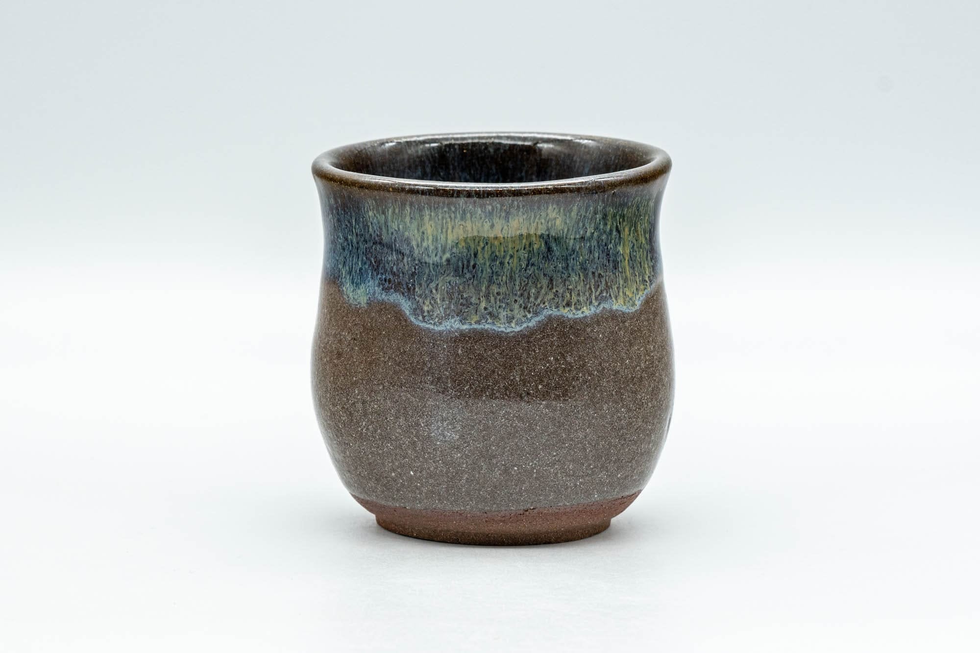 Japanese Teacup - Curvy Hare's Fur Drip Glazed Yunomi - 125ml