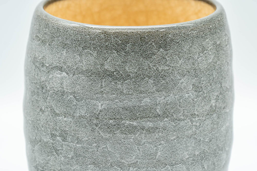 Japanese Teacup - Grey Snowflake Glazed Tsutsu-gata Yunomi - 240ml