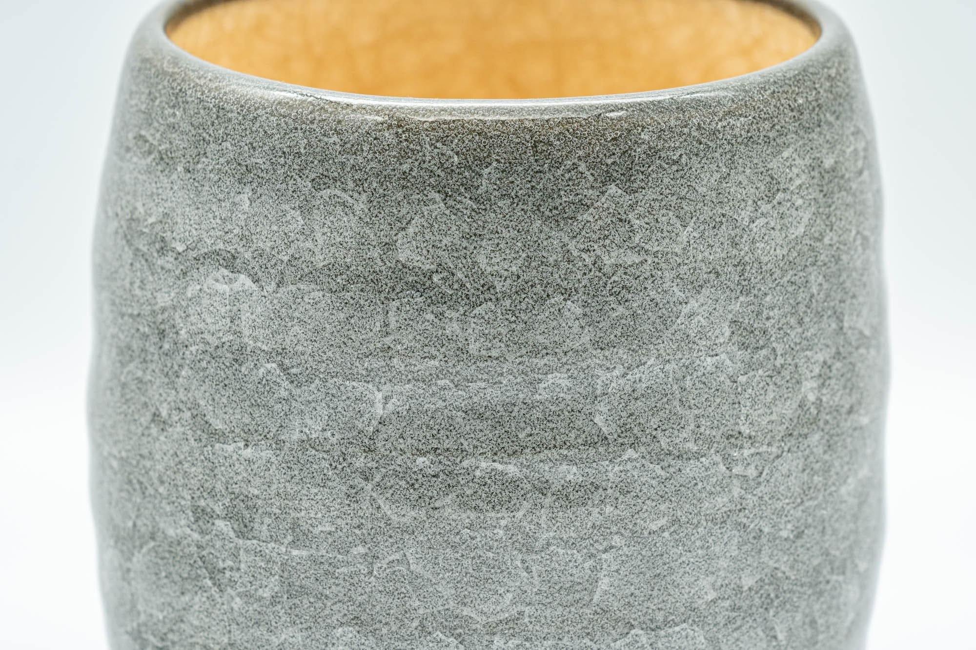 Japanese Teacup - Grey Snowflake Glazed Tsutsu-gata Yunomi - 240ml