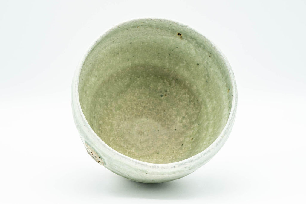 Japanese Matcha Bowl - Green Ribbed Ido-gata Chawan - 350ml