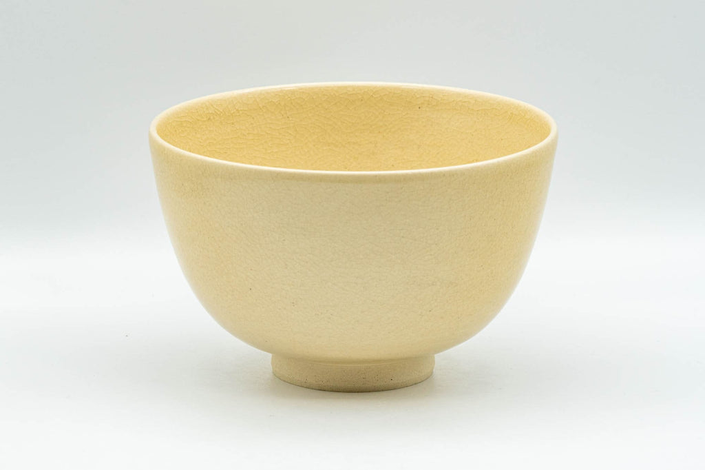 Japanese Matcha Bowl - Beige Glazed Kyo-yaki Chawan - 350ml