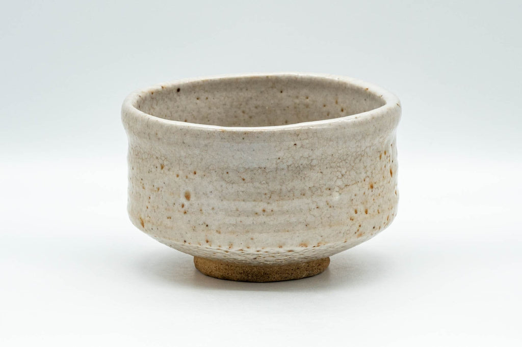 Japanese Matcha Bowl - Beige Shino Glazed Dojimari-gata Chawan - 450ml