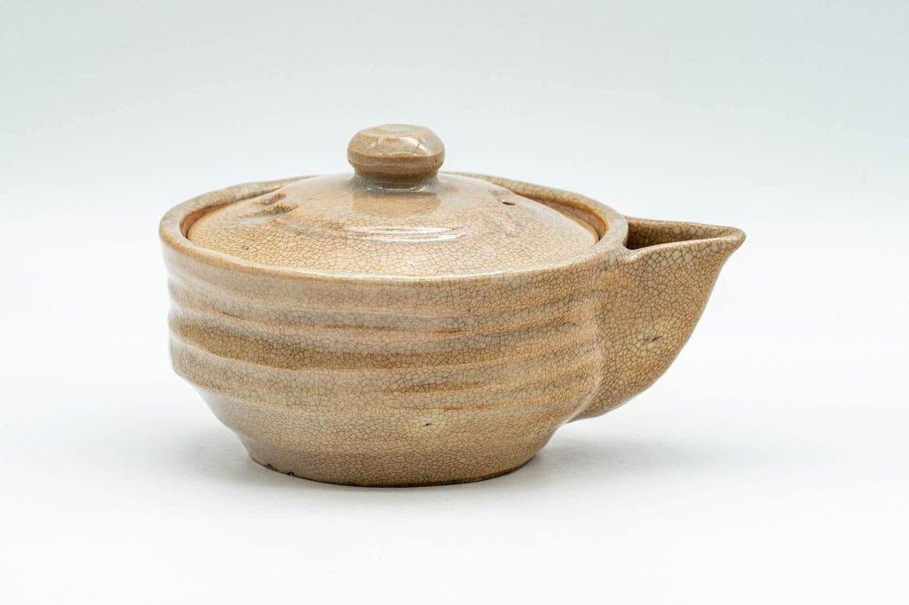 Japanese Houhin - Beige Ribbed Hagi-yaki Handle-less Teapot - 100ml