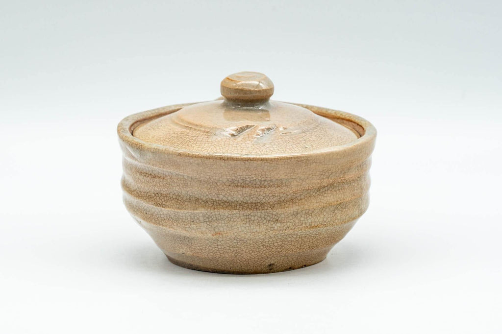 Japanese Houhin - Beige Ribbed Hagi-yaki Handle-less Teapot - 100ml
