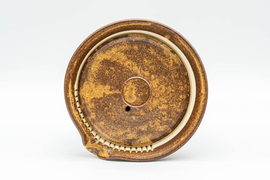 Japanese Shiboridashi - Brown Spiraling Akogi-yaki Teapot - 160ml