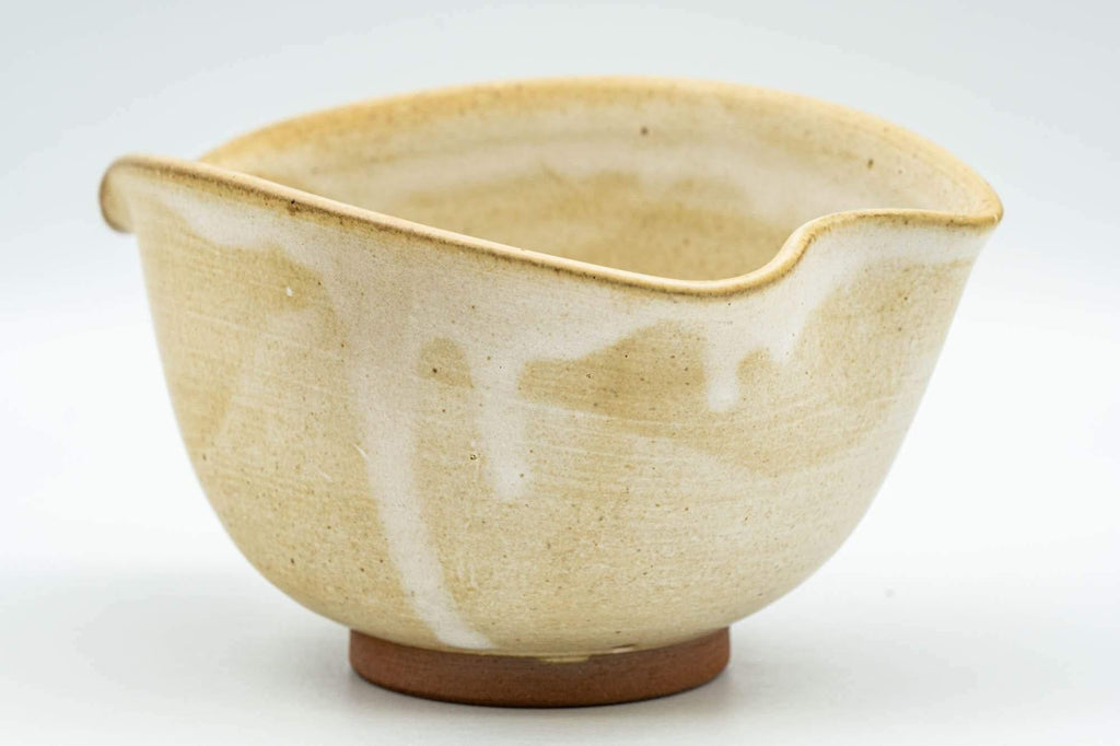 Japanese Katakuchi - Beige White Drip-Glazed Water Cooler - 150ml