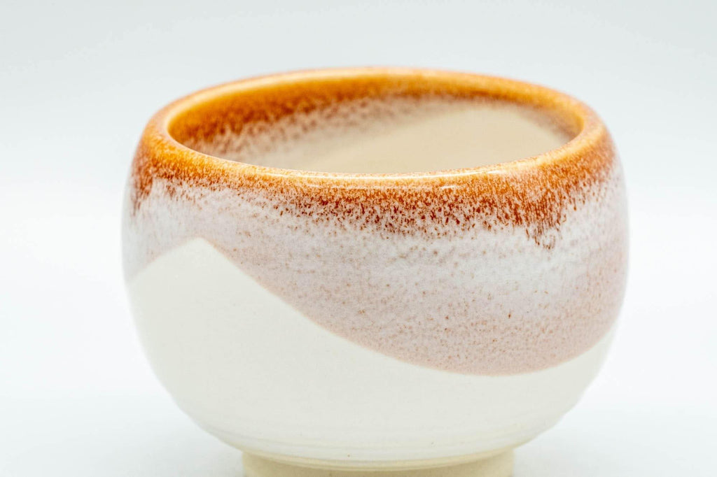 Japanese Teacups - Set of 4 Pink Sakura Nagashi Wa-nari Guinomi - 40ml