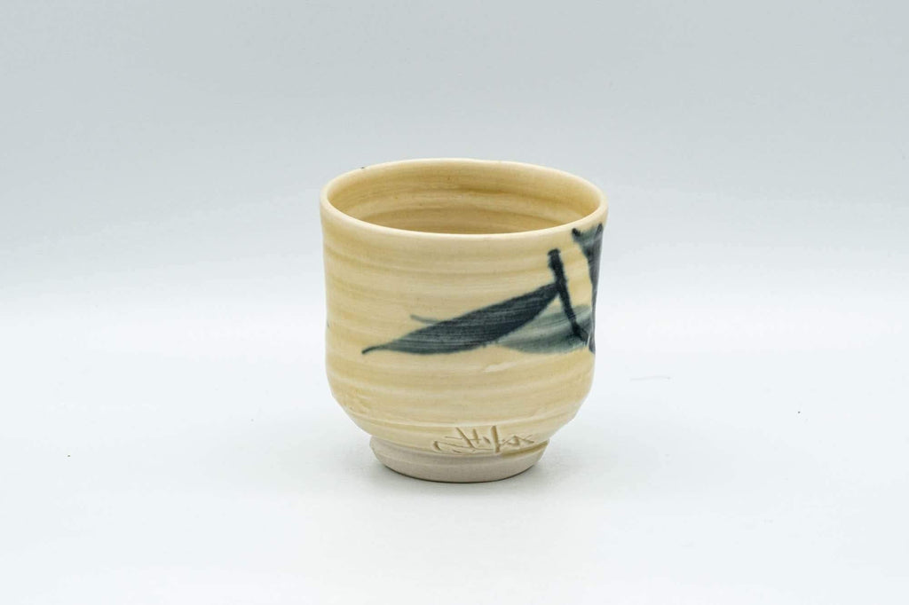 Japanese Teacup - Beige Bamboo Motif Guinomi - 60ml