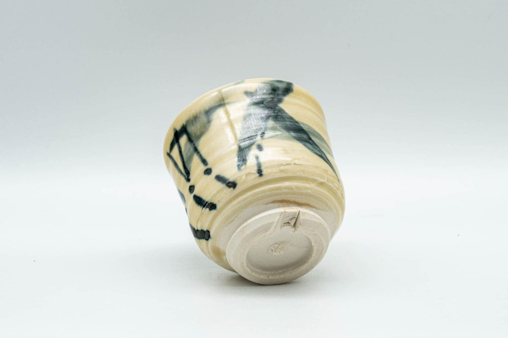 Japanese Teacup - Beige Bamboo Motif Guinomi - 60ml