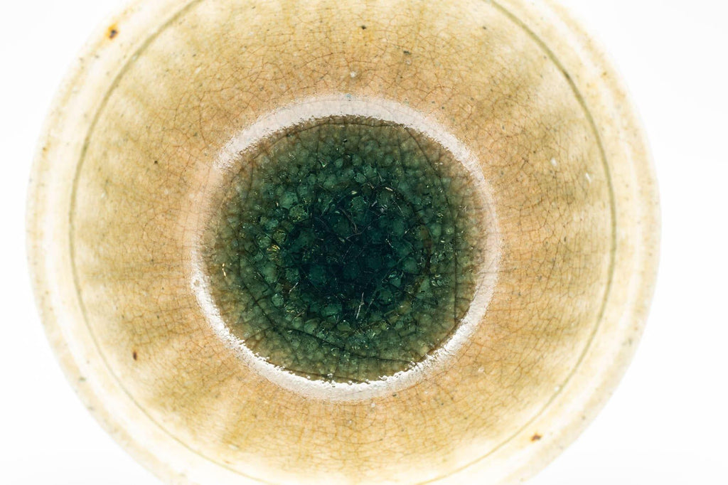 Japanese Teacup - Dark Green Drip-glazed Yunomi - 120ml