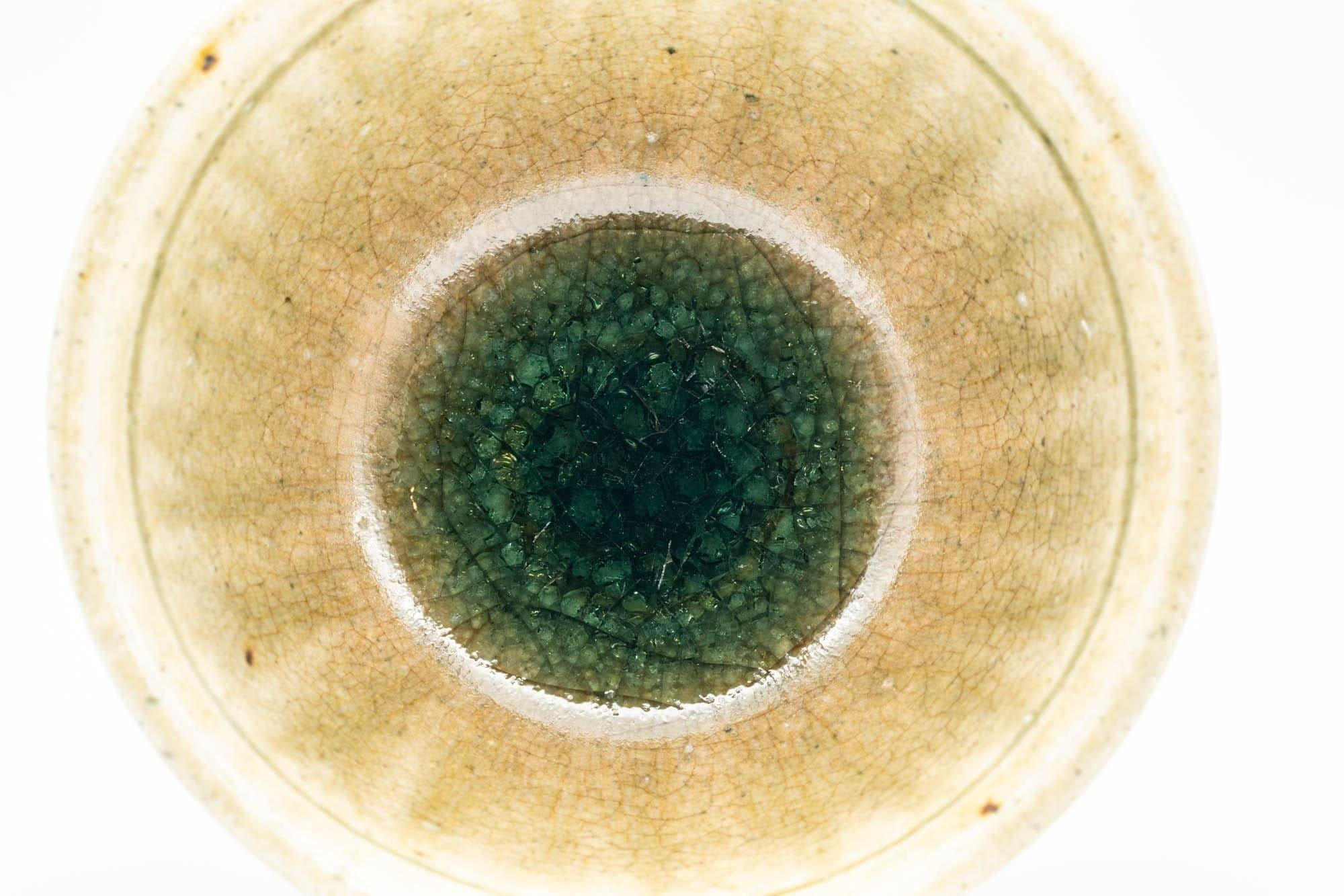 Japanese Teacup - Dark Green Drip-glazed Yunomi - 120ml