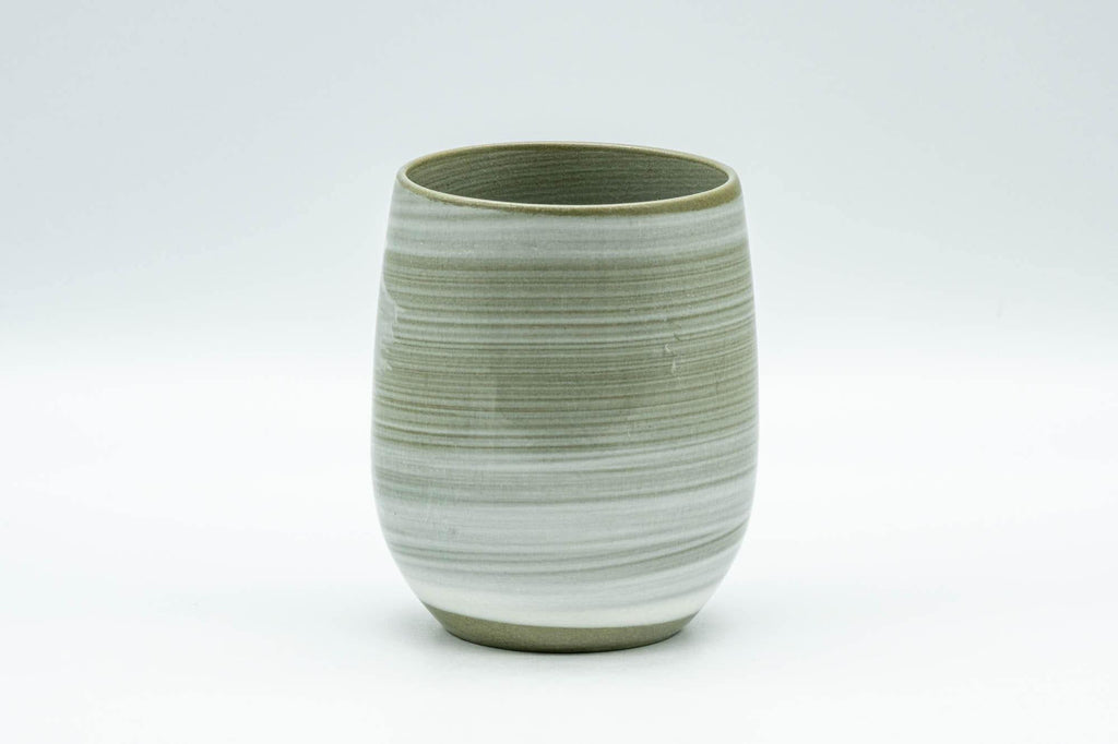 Japanese Teacup - Green Floral Yunomi - 180ml