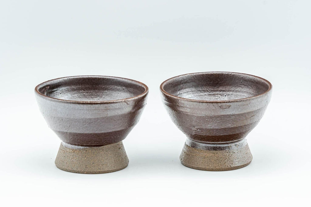 Japanese Teacups - Pair of Sori-gata Guinomi  - 30ml