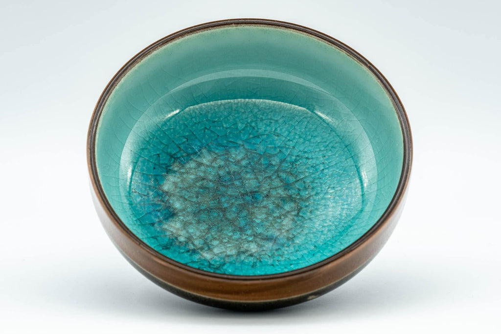 Japanese Teacups - Set of 5 Turquoise Glaze Porcelain Guinomi - 50ml