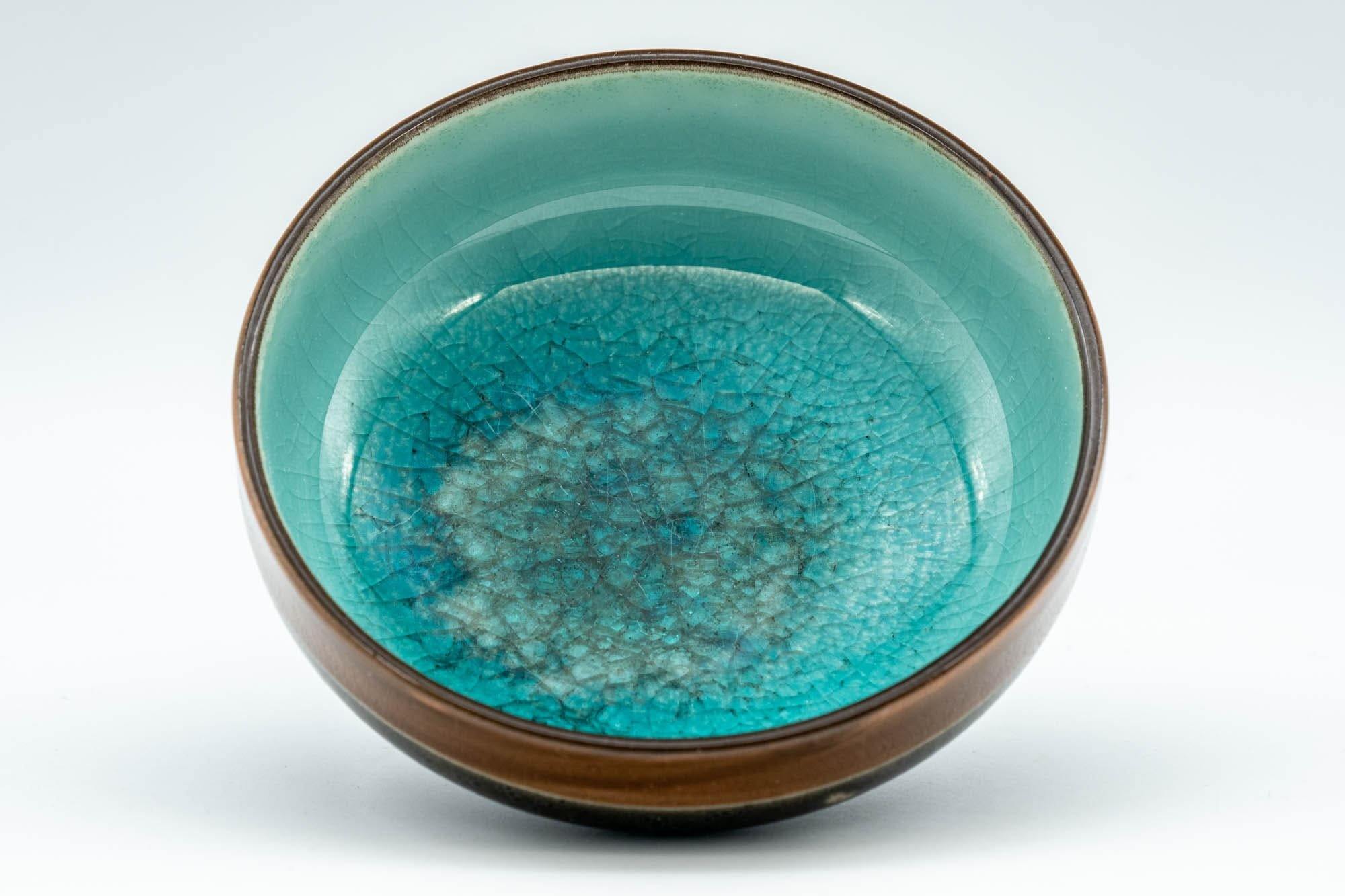 Japanese Teacups - Set of 5 Turquoise Glaze Porcelain Guinomi - 50ml